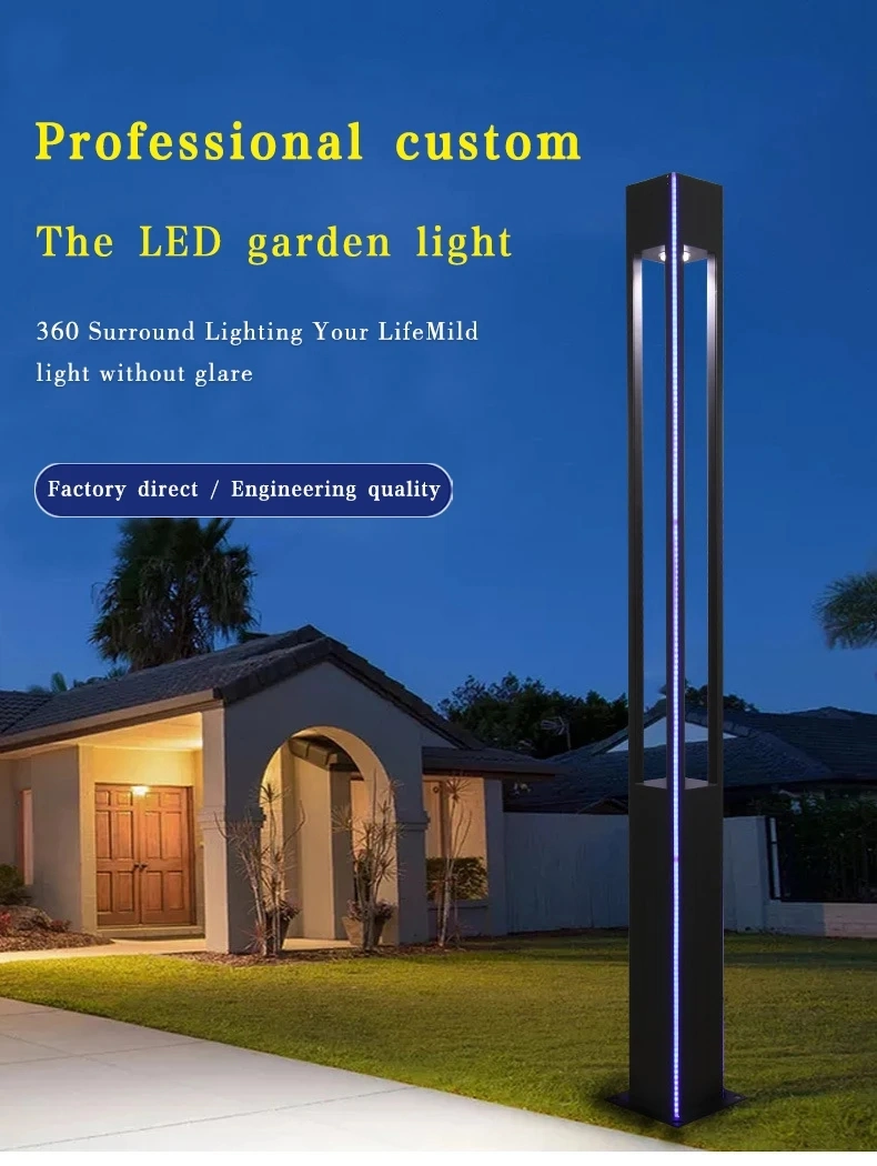 30W/50W 3m Waterproof IP65 Landscape Parking Post Courtyard Lamp Park Garden Lighting Street LED Pathway Pole Light