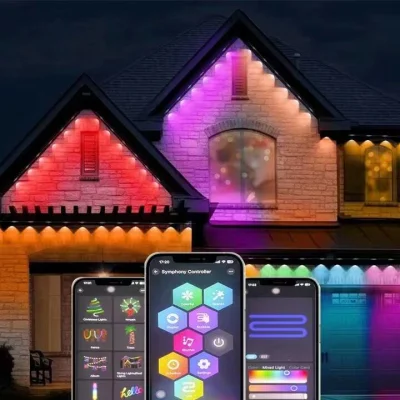 Fábrica OEM Voice Contro RGB manufacturado en China luces-Iluminación exterior Tira de LED pixel de onda de luz exterior-Iluminación Mini techo de inundación Jardín de la calle ODM