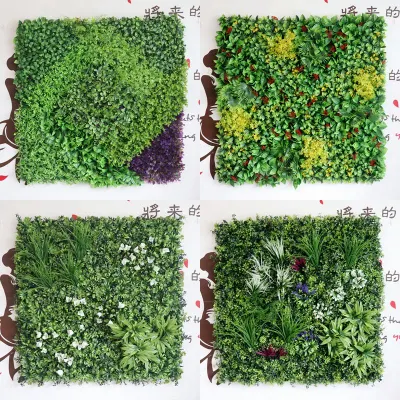 Decoración de pared de vegetación artificial lujosa para interiores contemporáneos