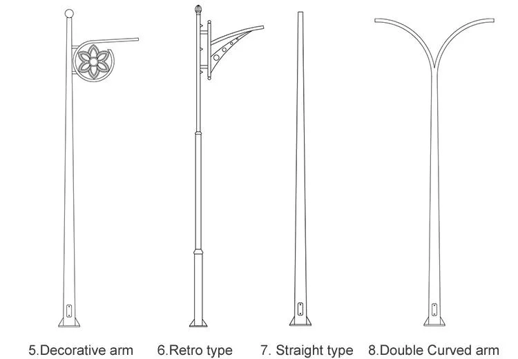 Treet Lamp Post for Outdoor Lighting Post for Porch Patio Street Used Street Light Poles