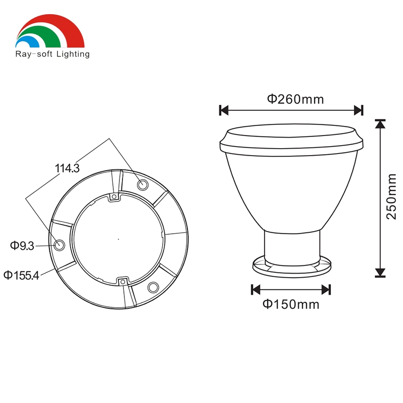 Easy Install Outdoor IP65 Waterproof LED Solar Pillar Light Garden Gate Deck Fence Post Lamp