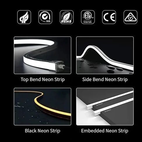 360 Degree LED Neon Strip Lights for Home/Garden/Building Decor (White)