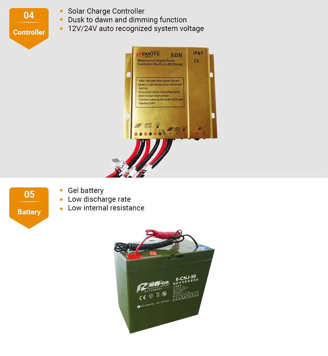 Solar Powered Street Light with 10m Pole