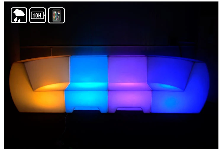 Outdoor Lighting LED Furniture Mueble De LED Patio Furniture Sets Sofa