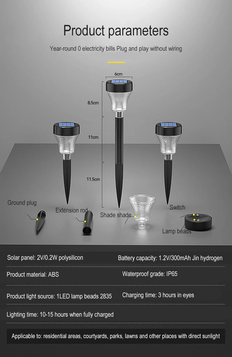 RGB LED Color Changing Solar Lights Garden Pathway Walkways Landscape Solar Powered Lawn Light