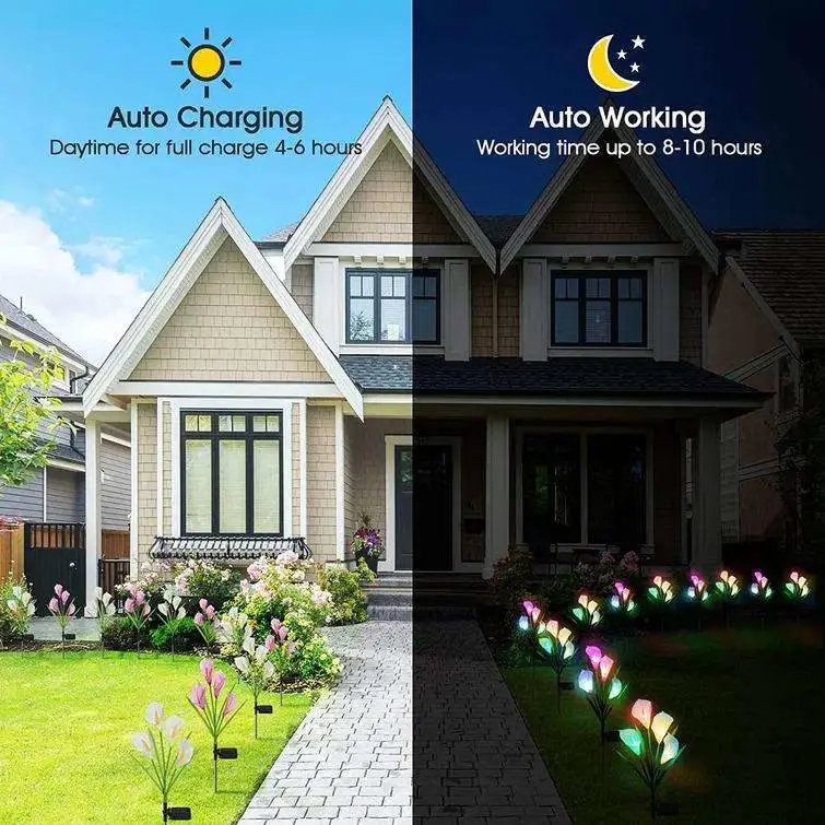 Hot Sale Outdoor Waterproof Flower Decorative Solar Lights for Garden Decoration