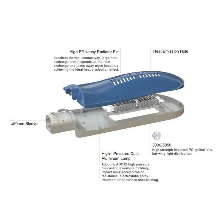 New LED Solar Street Light 20W 30W 40W 50W 60W High Brightness Road Park Garden with IP66 Split Outdoor Lamp