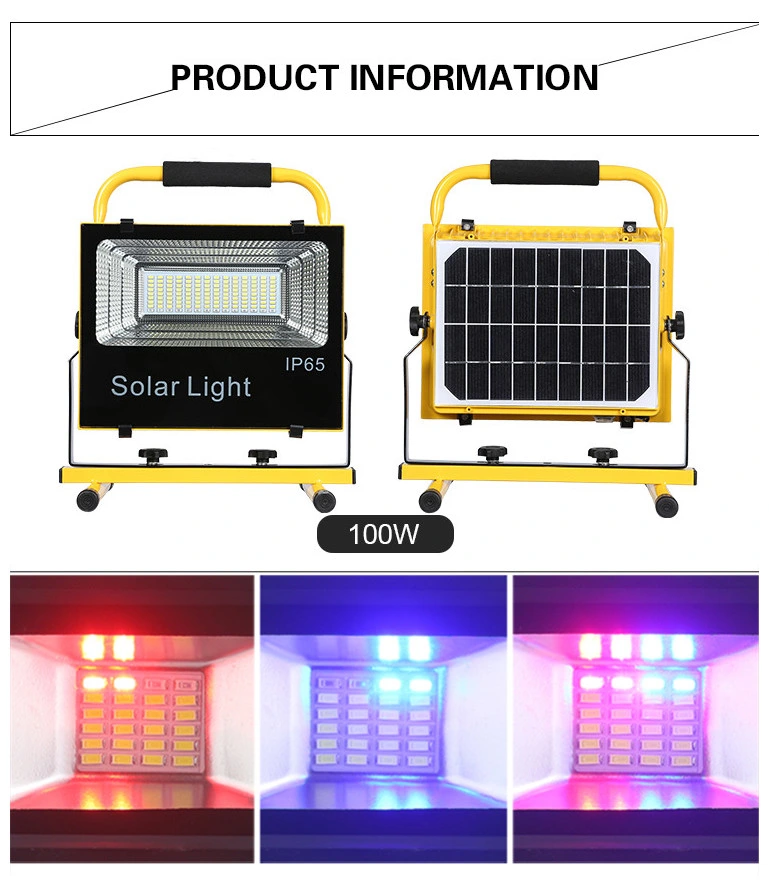 Outdoor Aluminum Patio Landscape Light IP65 Waterproof 100watt LED Solar Garden Light