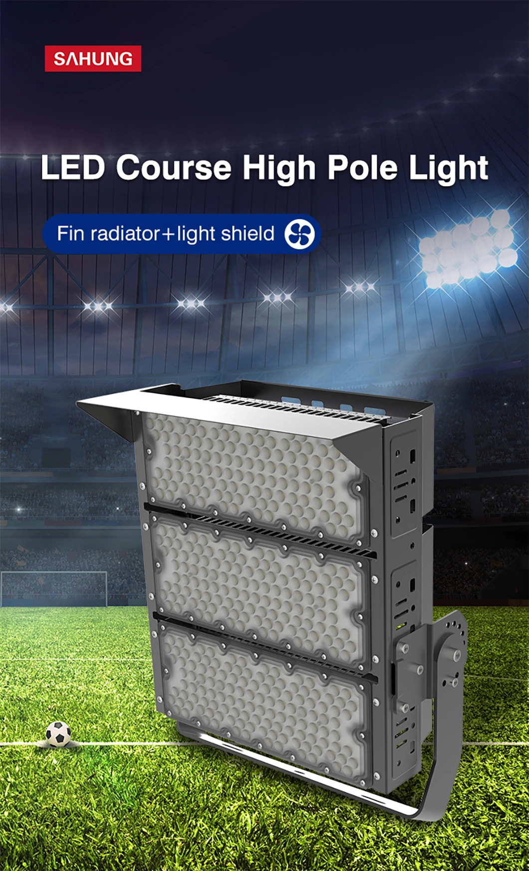 High Efficiency Waterproof Floodlight 100W 200W 300W LED Stadium Sport Field Light