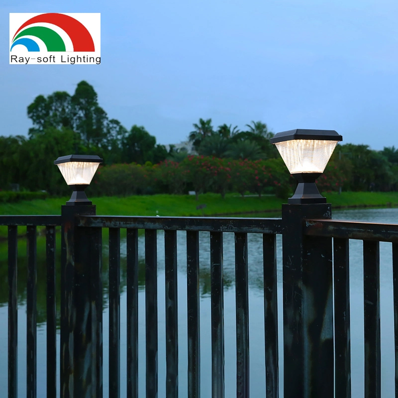 Easy Installation Garden Decoration Lighting Waterproof IP65 Outdoor LED Solar Powered Pillar Lamp