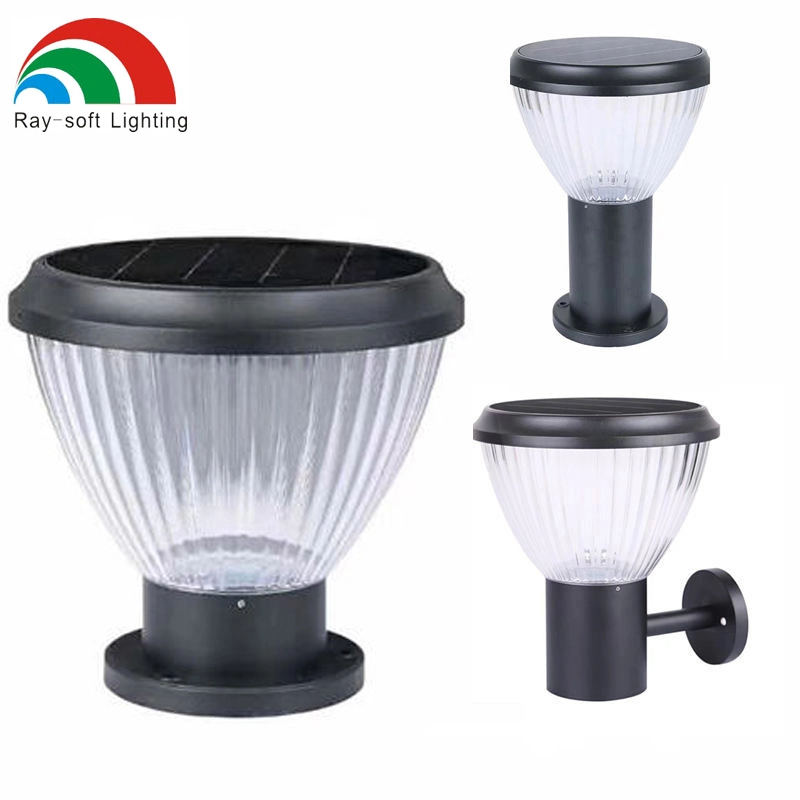 Easy Install Outdoor IP65 Waterproof LED Solar Pillar Light Garden Gate Deck Fence Post Lamp