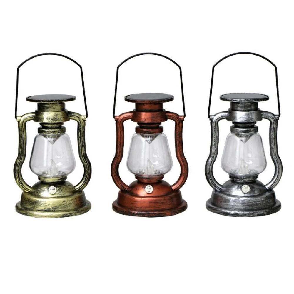 Hanging Candlelight Solar Powered Retro LEDs Oil Lamp Flickering Flameless Solar Lantern Outdoor Hanging Lighting for Patio Garden Yard Tent Bl21223