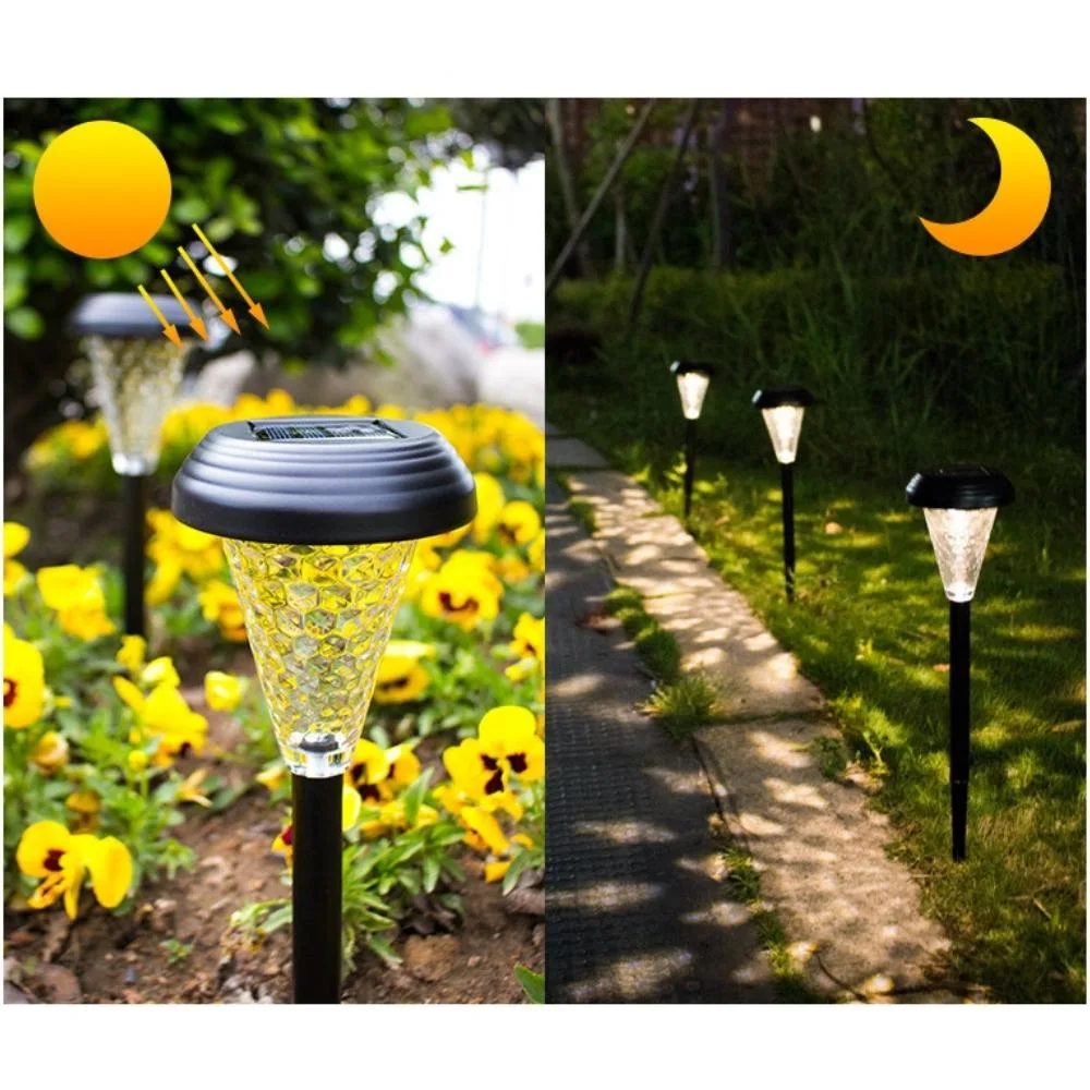 Solar Pathway Light Outdoor, 6 Pack Solar Garden Light, Bronze Fin Shade, Waterproof Solar Walkway Light Outdoor Lawn, Patio, Yard, Garden Wyz21201