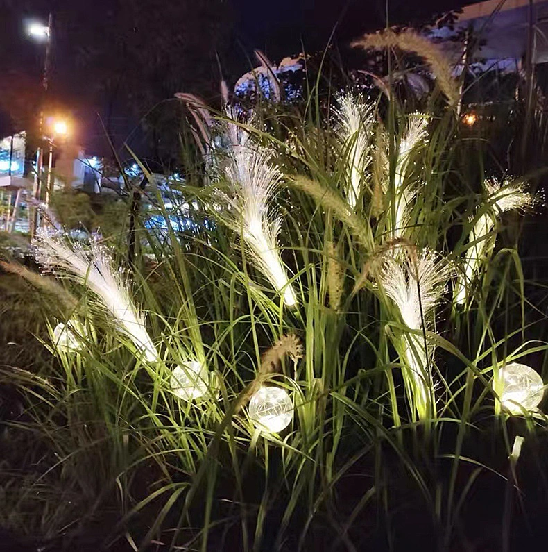 New LED Solar Optic Fiber Lighting Outdoor Park Villa Decorative Plug Light Luminous Lawn Reed Light