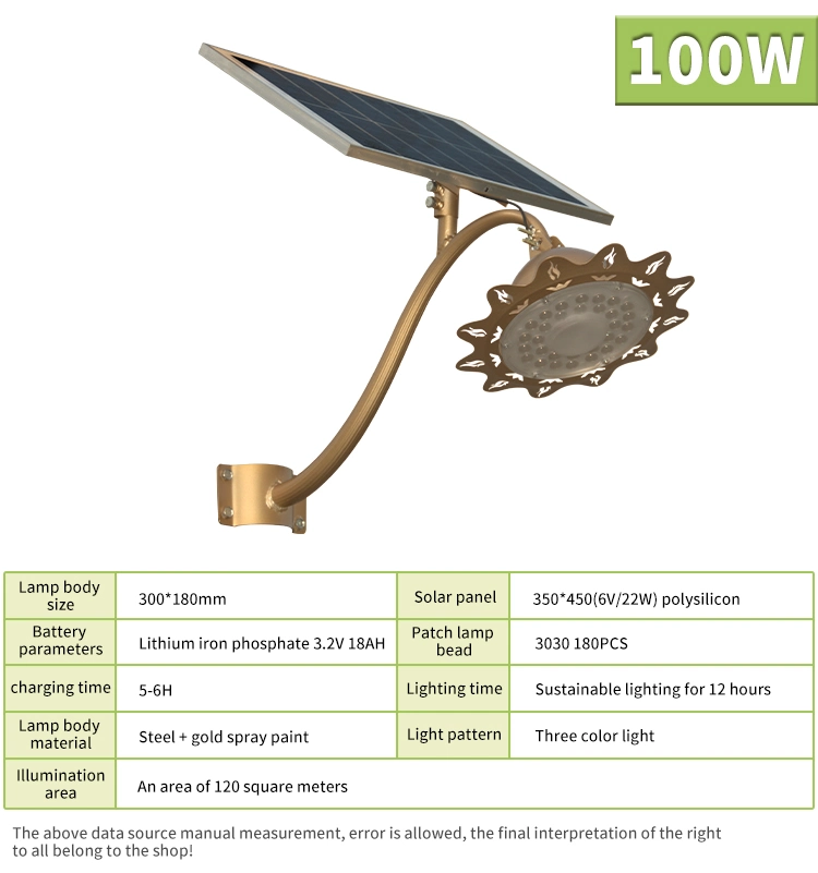 Solar Outdoor Garden Decking Lights 60W 100W 200W IP65 Solar Path Lights Solar Landscape Lights Made in China