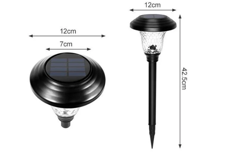 IP44 Waterproof Park Decoration Path Lights Spike Solar Panel Outdoor LED Solar Bollard Lawn Light for Garden