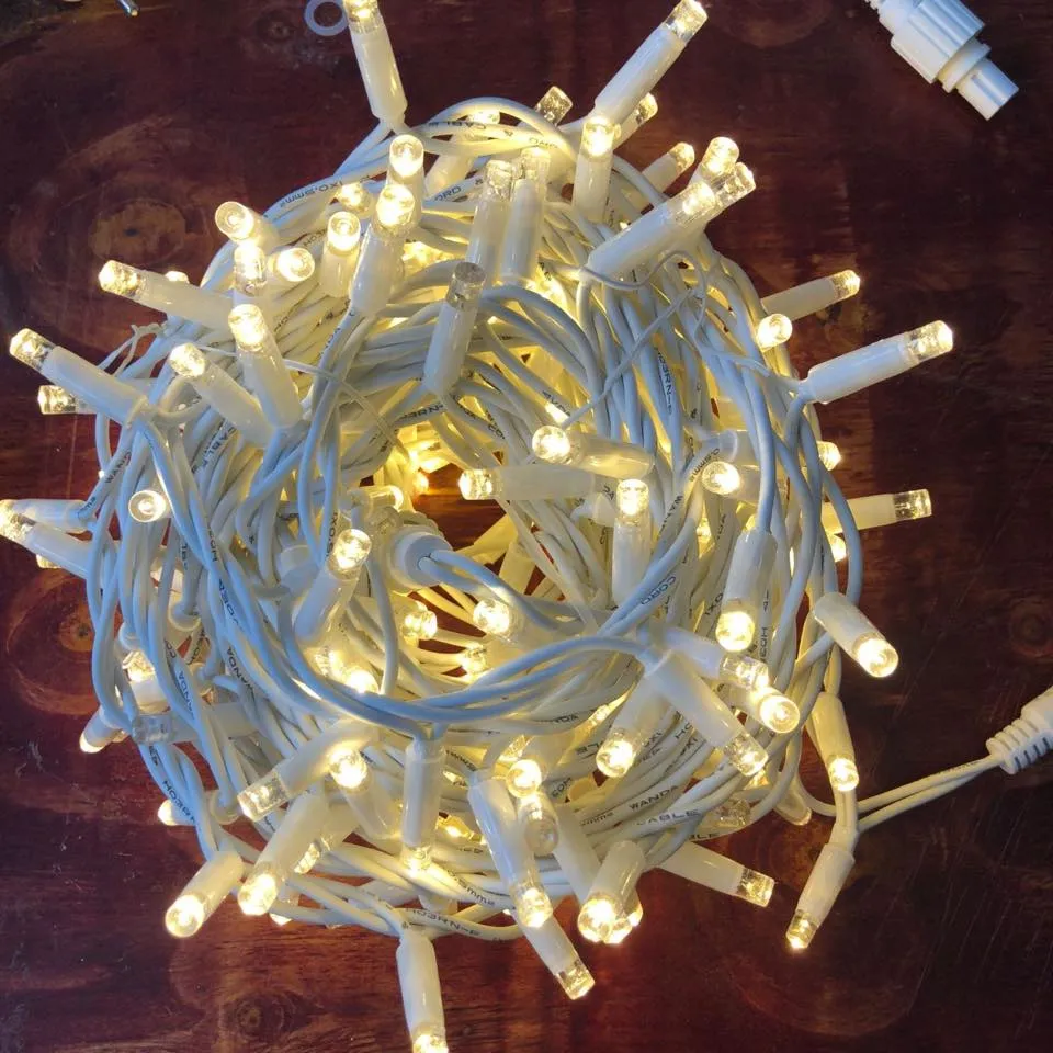 Outdoor IP65 Christmas Rubber String Light Wedding Holiday Garden Patio Decoration Lights