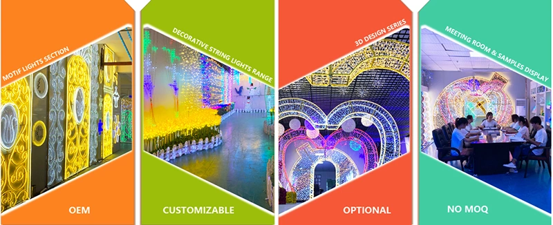 Custom Christmas Decoration LED Motif Light Navidad Decorative Event Garden Park 3D LED Moving Butterfly Lights for Street/Shopping Mall