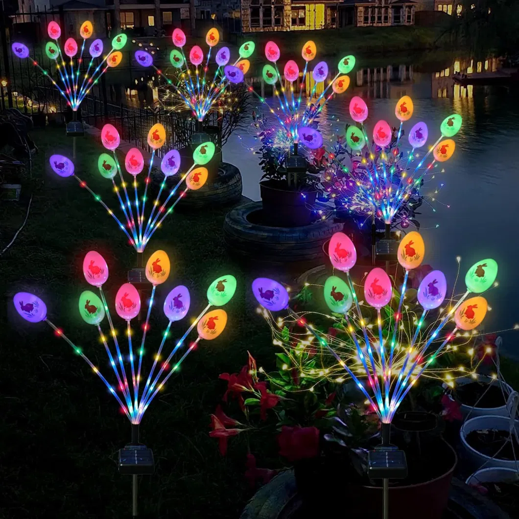 Solar Lawn Light Outdoor Waterproof Easter Egg Holiday Garden Decorative Lighting