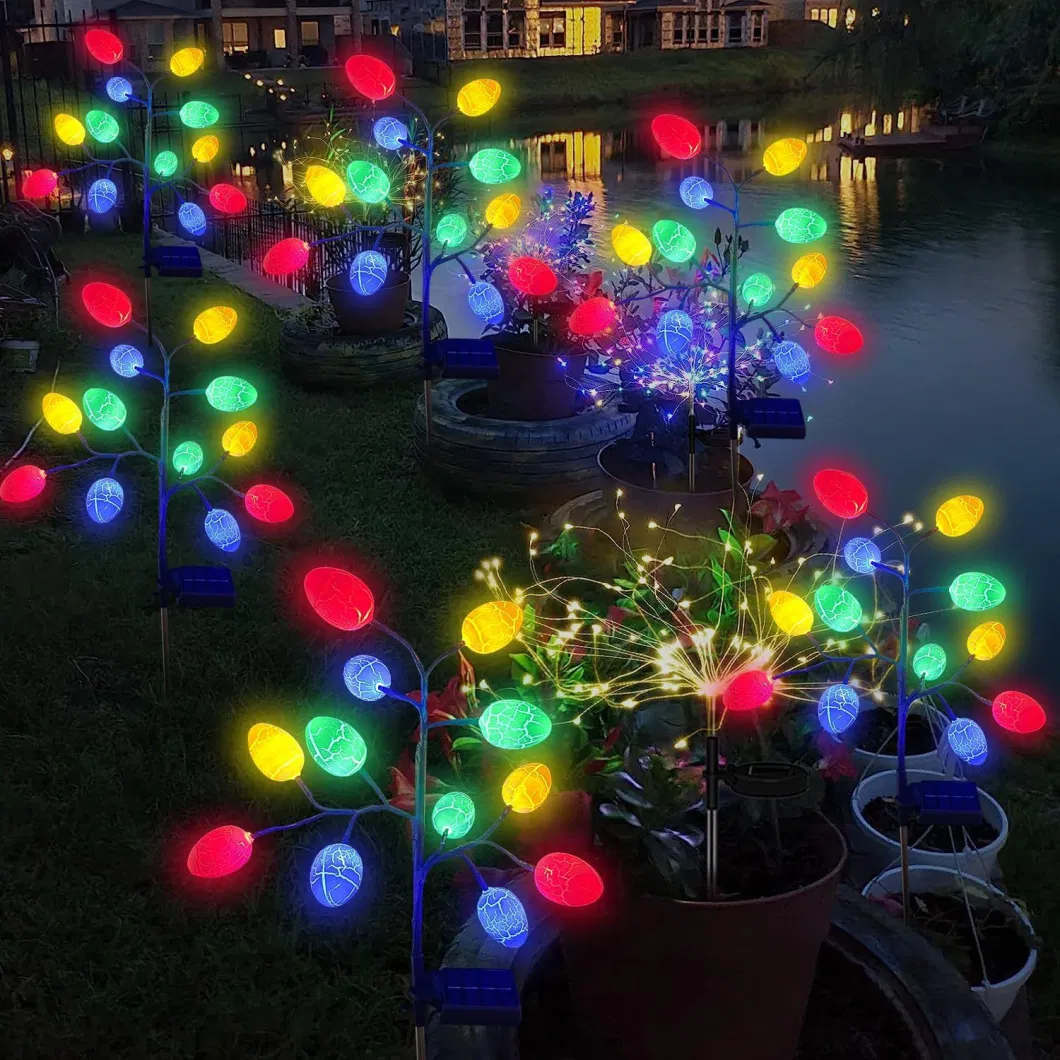 Solar Lawn Light Outdoor Waterproof Easter Egg Holiday Garden Decorative Lighting