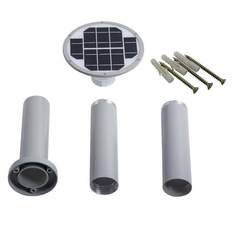 5W Landscape Bollard Light Outdoor Courtyard Decoration IP65 Waterproof LED Solar Garden Lights for Lawn Patio Yard Walkway