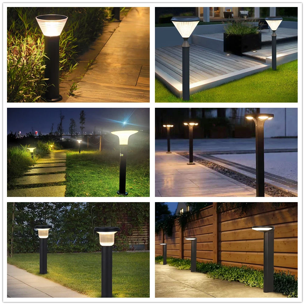 10W 20W 40W Solar Garden Light with Integrated 12 LED Waterproof Front Poles Marca Anem for Outdoor Decorative Post Yard Street