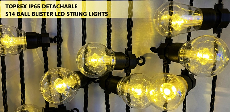 String Lights Outdoor Waterproof Festoon Patio S14 Bulb String Lighting