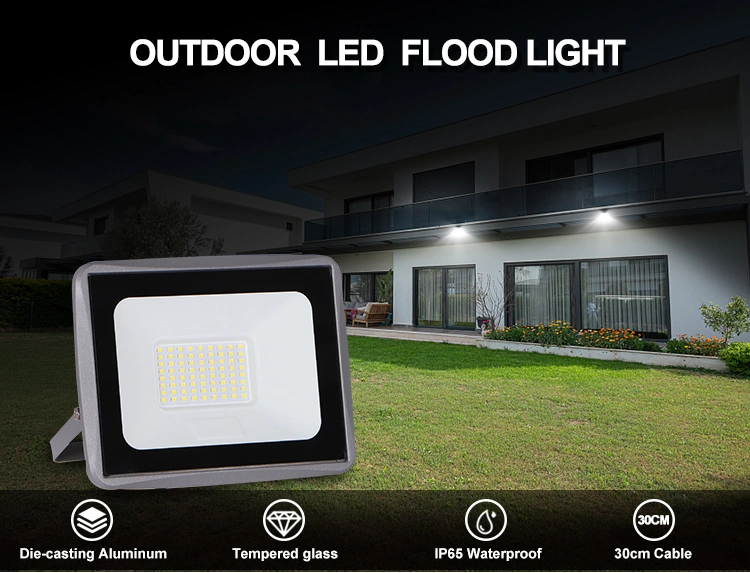 Dusk Till Dawn COB 220V IP65 Waterproof Outdoor Explosion Proof Exterior LED 50W Garden Flood Lights