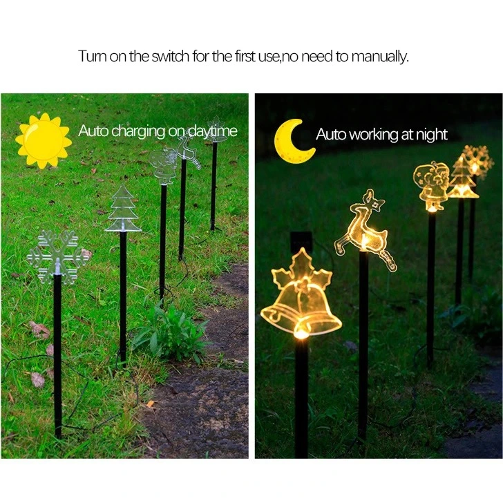 Solar Outdoor Waterproof Lawn Lights Christmas Garden Patio LED Stars Tree Atmosphere Decorative Lights