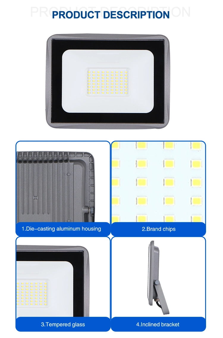 Dusk Till Dawn COB 220V IP65 Waterproof Outdoor Explosion Proof Exterior LED 50W Garden Flood Lights