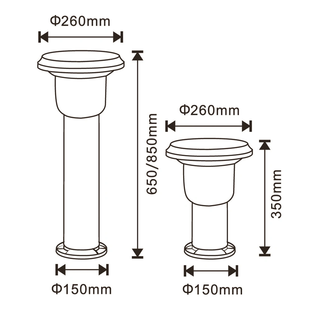 Outdoor IP65 Solar Light Garden for Lawn, Patio, Yard, Walkway, Deck, and Driveway 350 Height