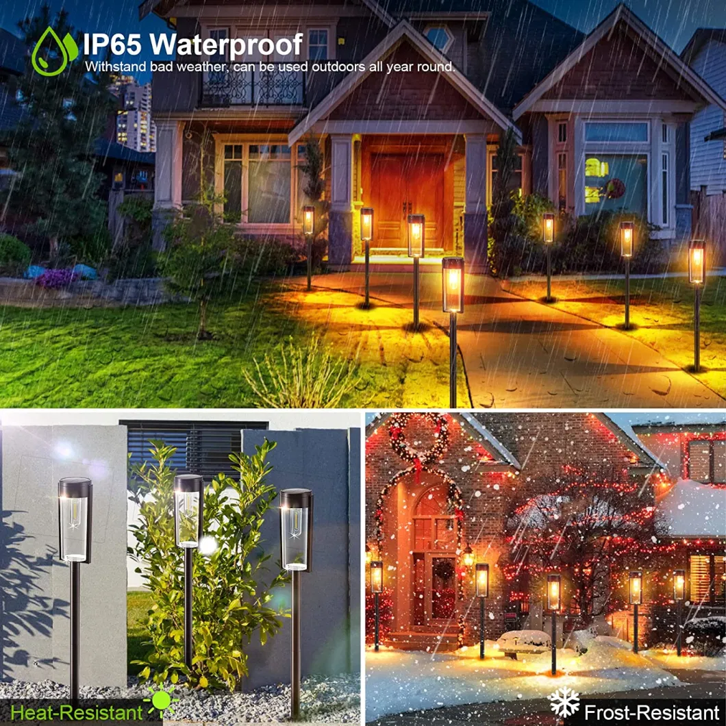 Solar Pathway Lights Outdoor Waterproof Garden Lights Solar Powered Landscape Path Lights for Yard Lawn Patio Walkway