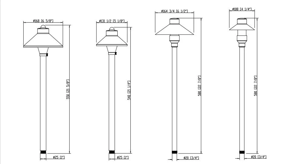 Cass Brass Outdoor LED Garden Landscape Lighting Patio Decorative Stake Path Light Pathway Light