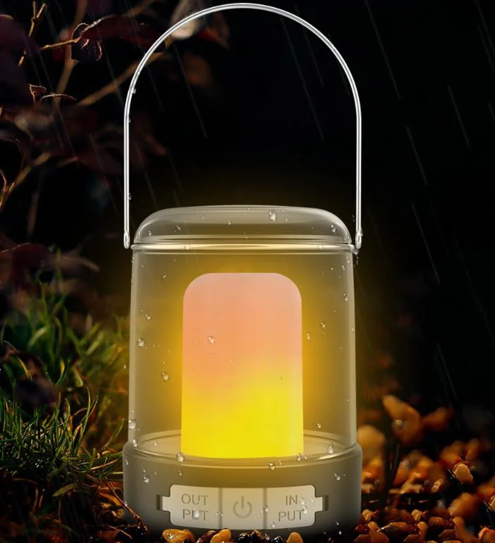 Rechargeable Camping Lantern Outdoor Emergency LED Decorative Light for Camp Tent with Power Bank 3.7V 1500mAh Hanging Camping Lighting