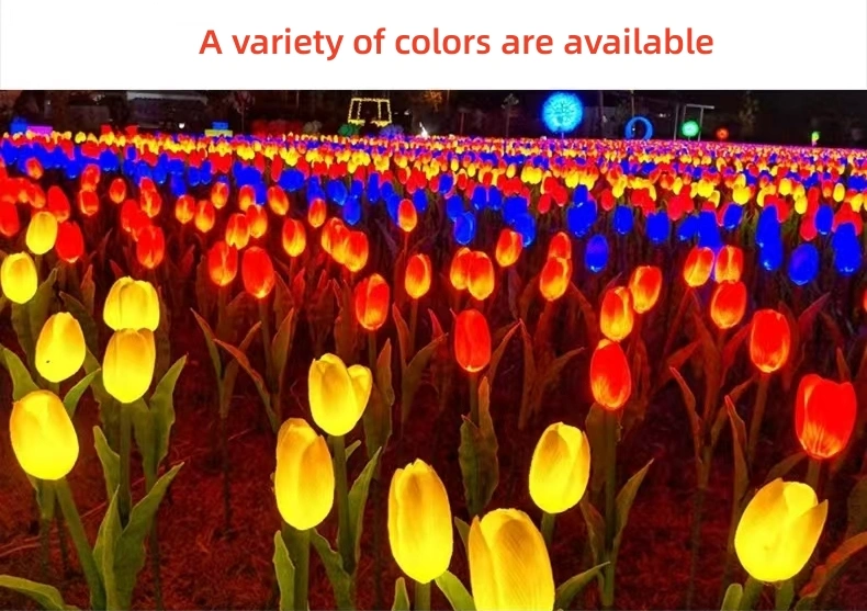 LED Artificial Flower Light Lily Stake Pin Light for Garden Christmas Decoration