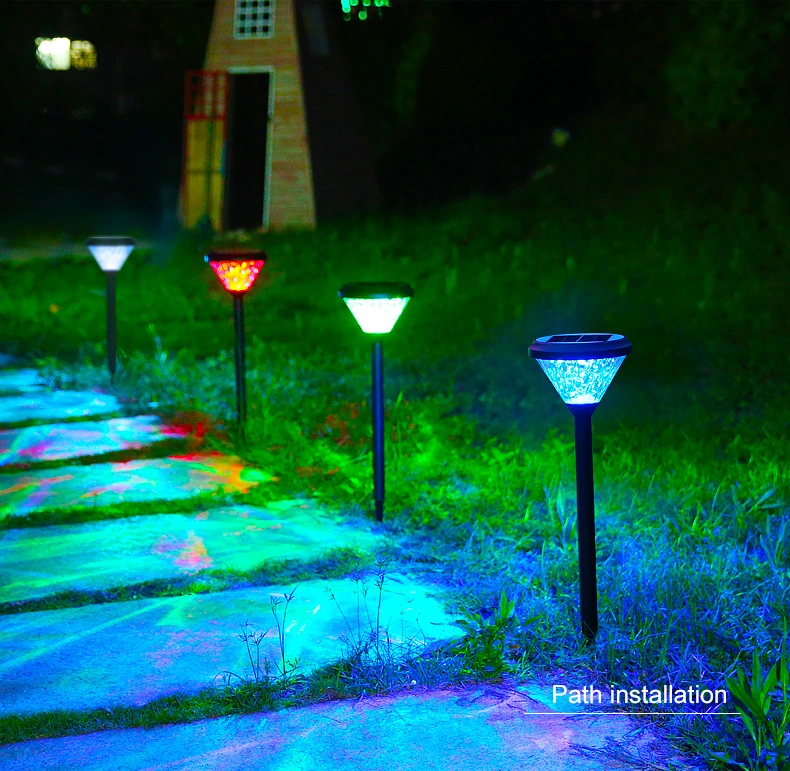 Lawn Lamp Modern Post Decor Pillar Lights Patio IP65 Waterproof Powered Outdoor LED Solar Garden Light