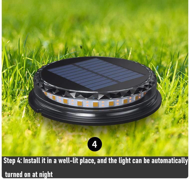 Solar LED Park Light LED Landscape Pathway Outdoor Waterproof Solar Ground Lights Garden Lighting System Patio Lawn Lamps