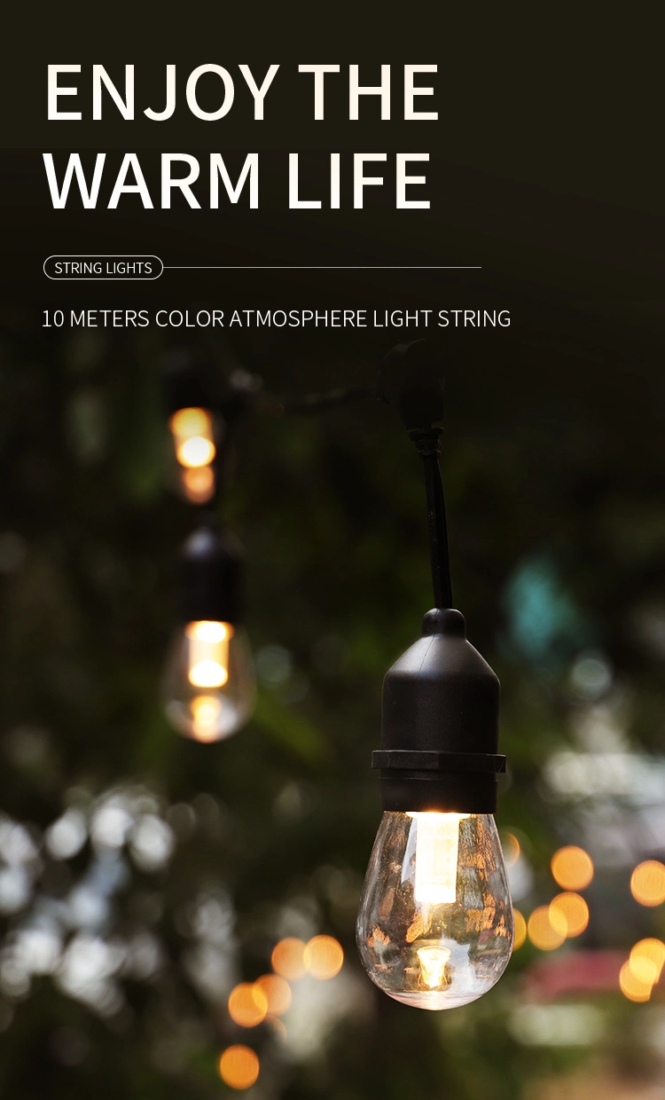 LED RGB Color Changing Waterproof Patio Lights String Remote Outside Light for Party Lamp