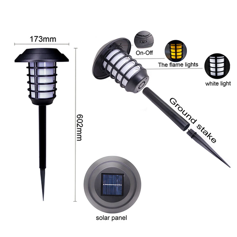 Flickering Dancing Solar Flame Torch Lights for Garden Patio Driveway