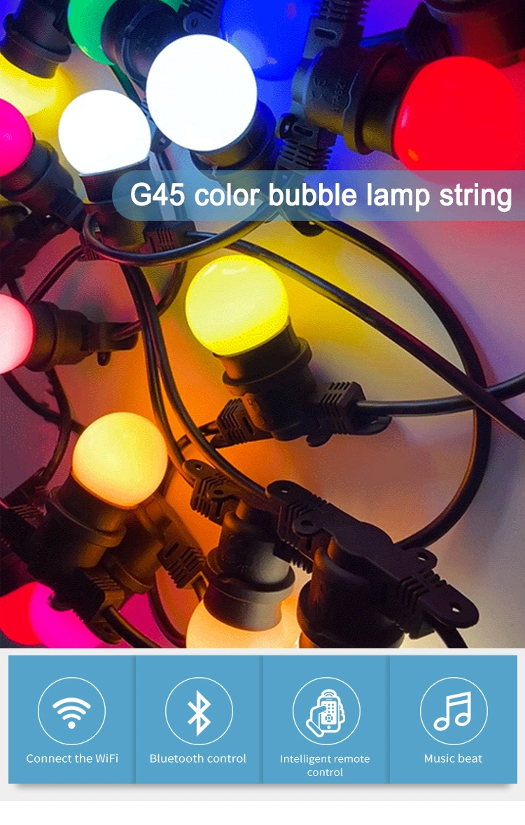 15lm IP65 LED String Light Outdoor Decorative Lighting for Christmas Patio