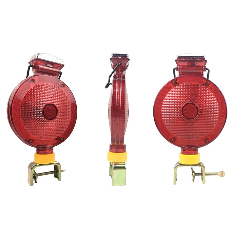 Solar Traffic Lamp Red Yellow LED Barricade Flasher Light / Amber Road Cone Solar Barricade Light for Warning Safety