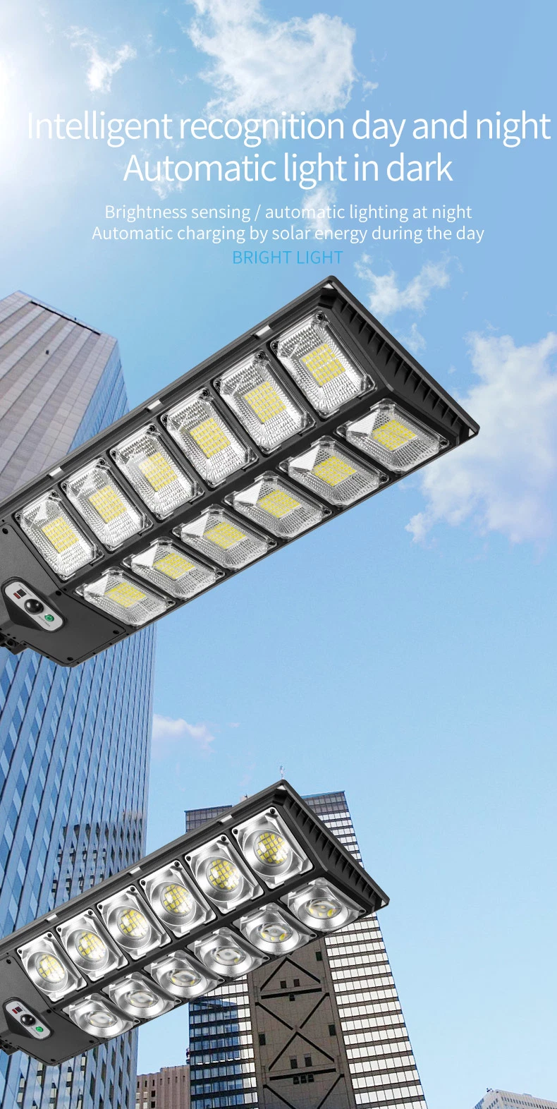 High Quality Outdoor Solar Wall Lamp Bright Sunlight 504LED Solar Street Light for Garden Lighting