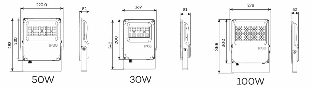 Factory Price 100W 150W 200W 300W 400W Sport Filed Outdoor Stadium Garden Landscape Tennis Court Yard IP66 Waterproof Dustproof Roadway Square LED Flood Light