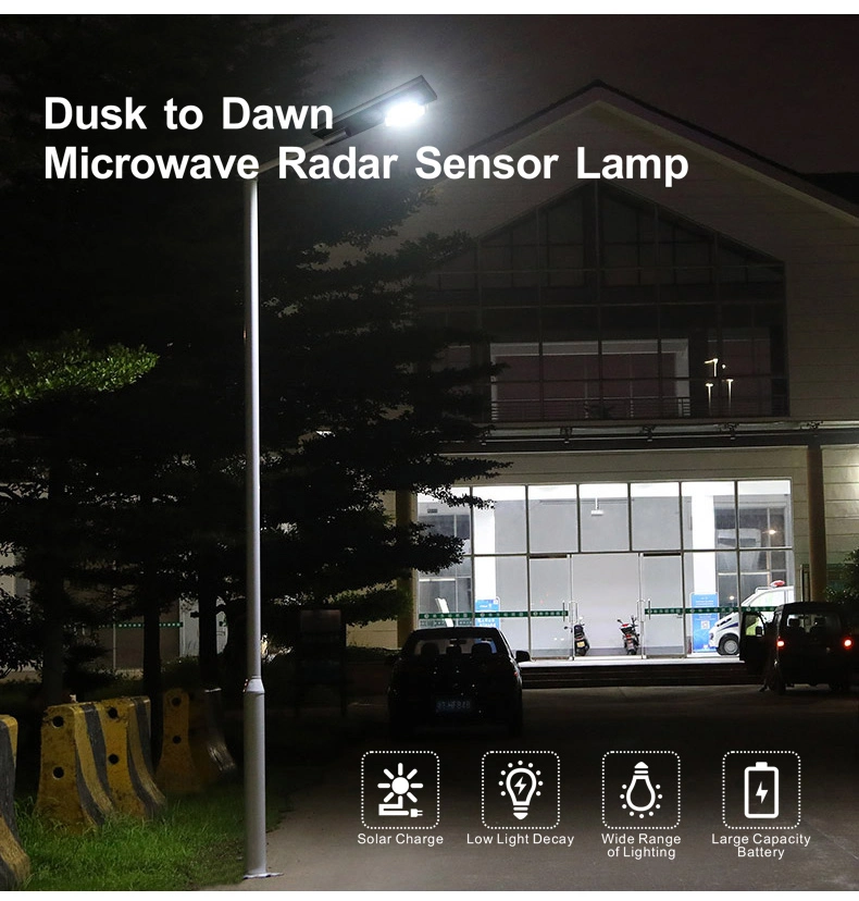 LED Solar Street Qingdao Solar Security Wall Light with 3 Lighting Modes for Front Door Garden Yard