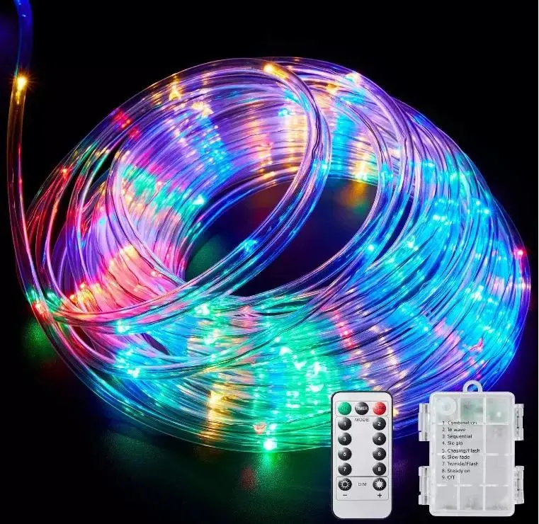 LED APP Control Micro Rope Lights Waterproof Outdoor Patio Lighting Christmas Decoration String Lights