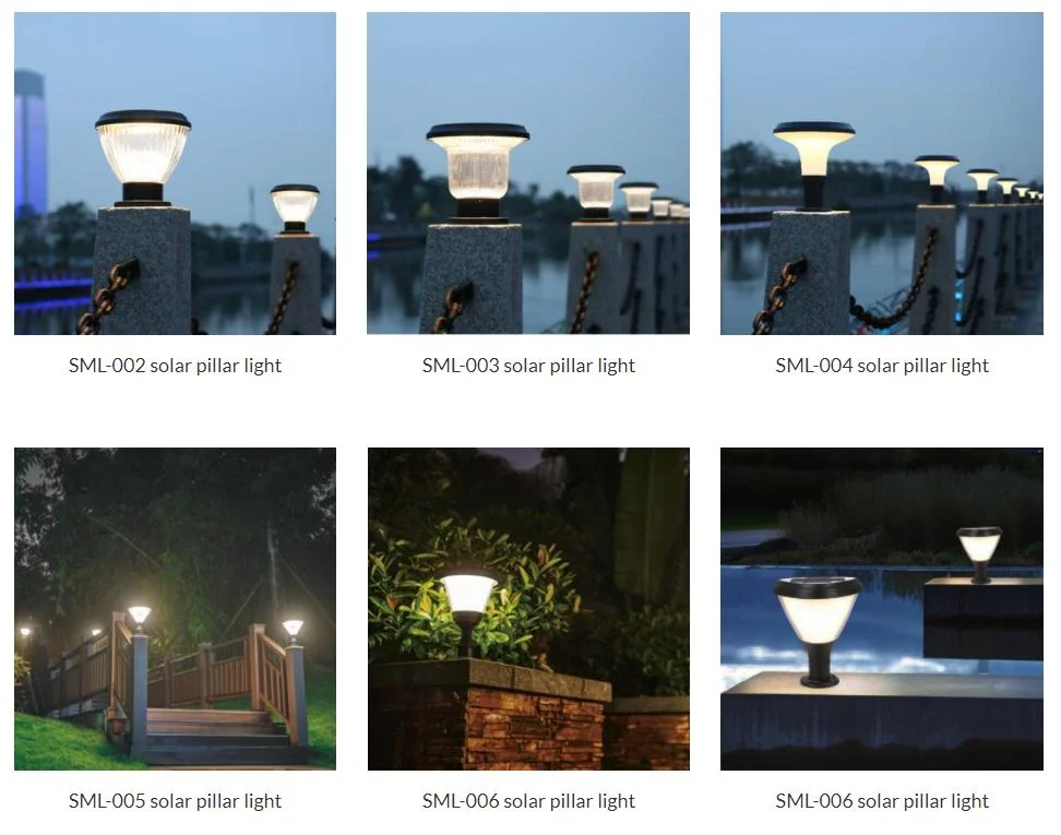 Outdoor Waterproof Landscape Lamp LED Solar Power Pillar Garden Light for Pathway Lawn Patio Yard Walkway Driveway Path Courtyard Lighting