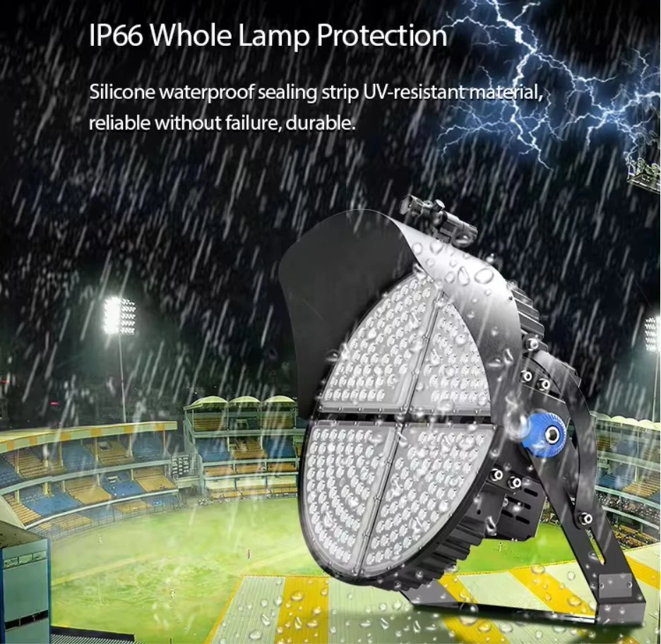 Outdoor Waterproof IP66 LED Projector Floodlight 400W 500W 600W 800W 1000W LED High Mast Light for Stadium Sports Field Area Flood Lighting