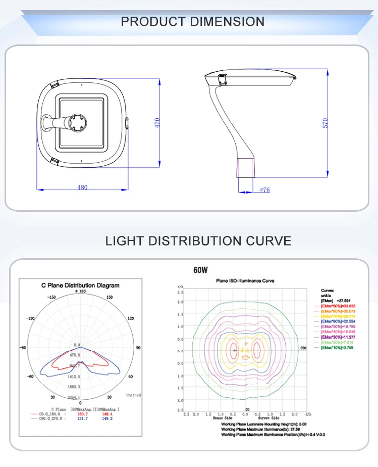 Jd IP66 Waterproof 5 Years Warranty Aluminium LED Road Outdoor Park Lamp Landscape Post Top Garden Street Lights