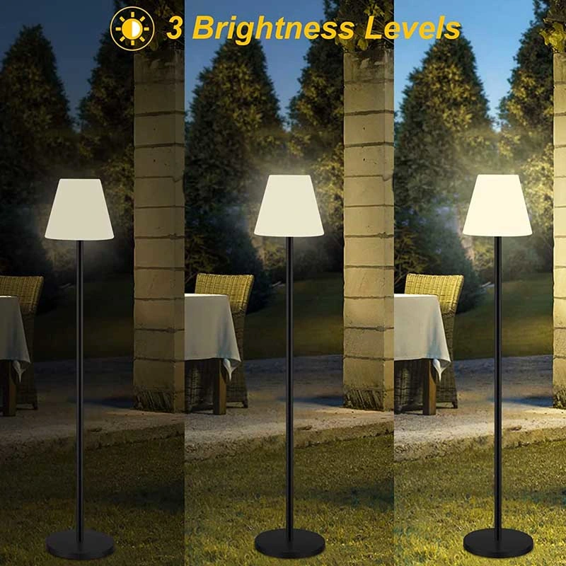 Outside Patio Table Lamp Solar Modern Bedside Lamp Cordless Desk Lamp LED Solar Table Lamp