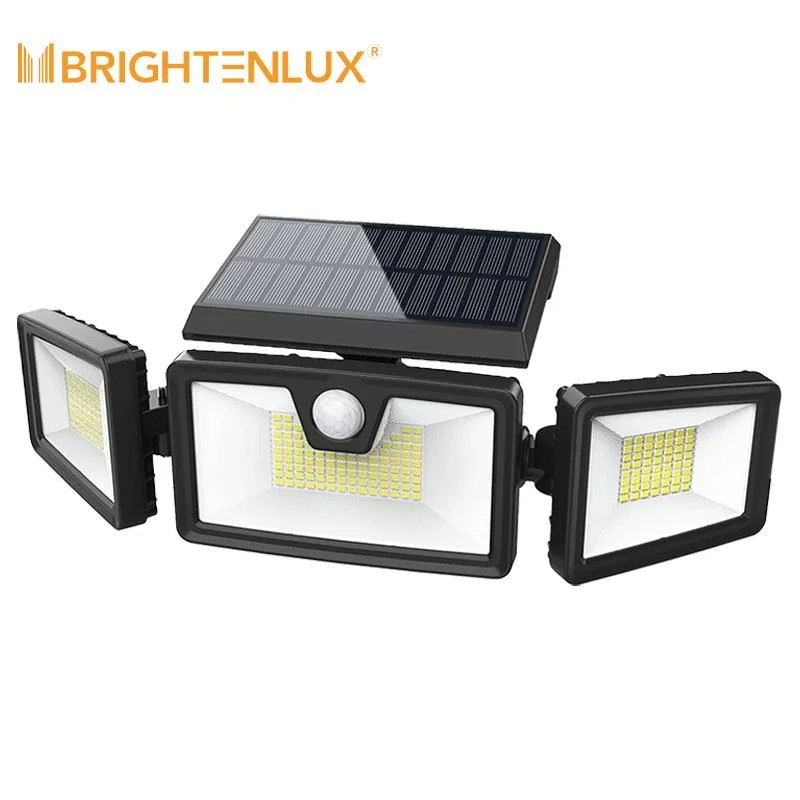 Brightenlux Garden Yard Easy Installation 188 LED Solar Energy IP65 Waterproof Motion Sensor Solar Wall Strip Light with 3 Modes Garden Light